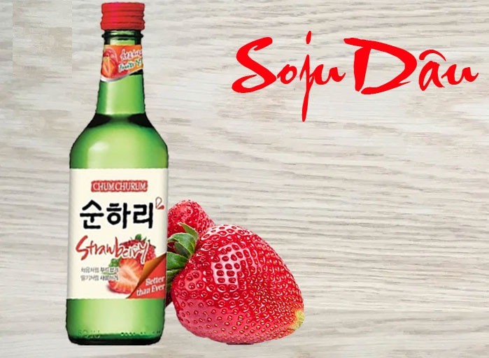 Rượu Soju dâu – thơm ngon trong từng giọt 